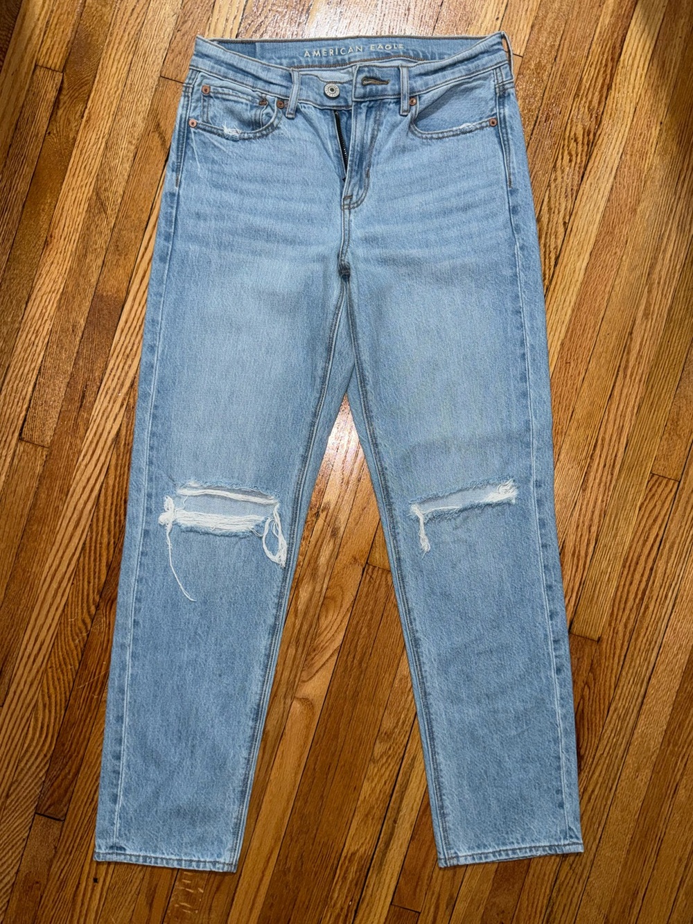 American Eagle Outfitters Light Blue Straight Leg Jeans